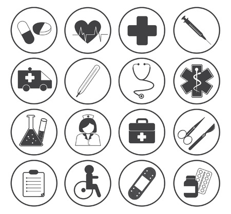 Basic Medical Icons Vector Collectionのイラスト素材