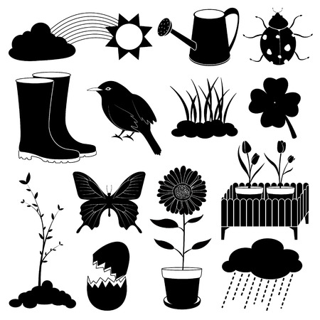 Spring Season Icons Collectionのイラスト素材