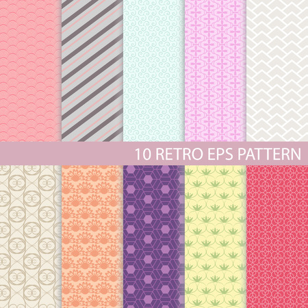 Set of Vintage Graphic Patternのイラスト素材