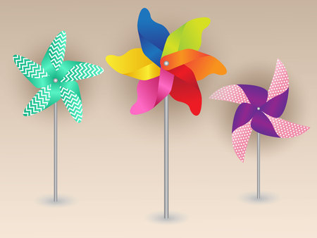 Colorful Pinwheels Designのイラスト素材