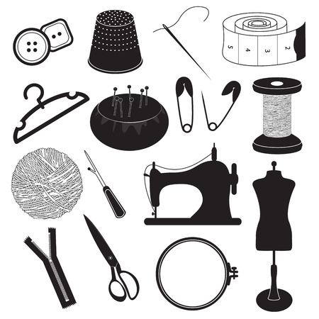 Sewing Tool Icons Collectionのイラスト素材