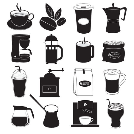 Coffee Icons Designのイラスト素材