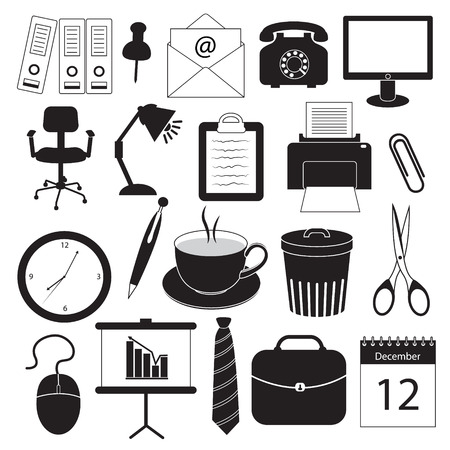 Business and Office Organization Iconsのイラスト素材