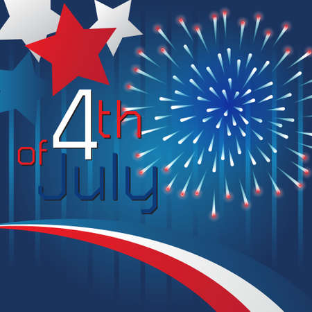 4th of July Background Template Designのイラスト素材