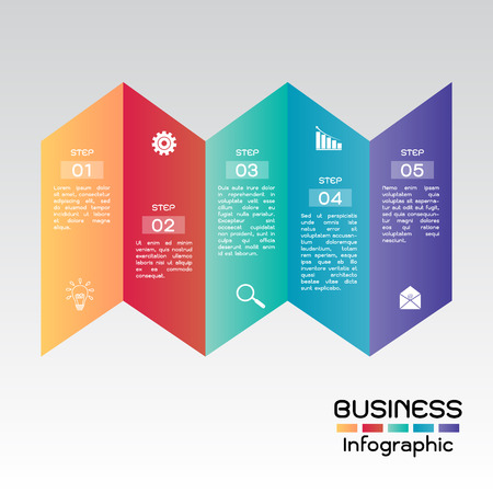 Business Infographic Step Presentationのイラスト素材
