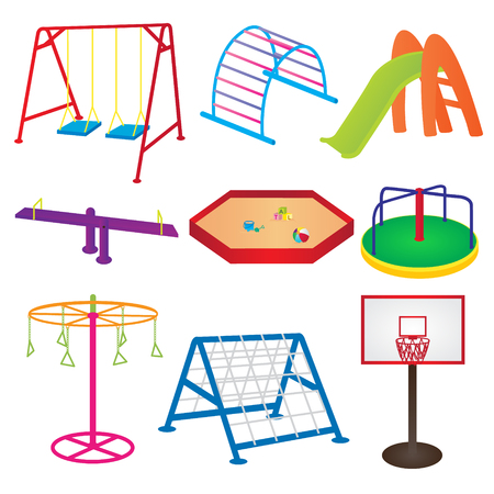 Equipment in Children Playgroundのイラスト素材