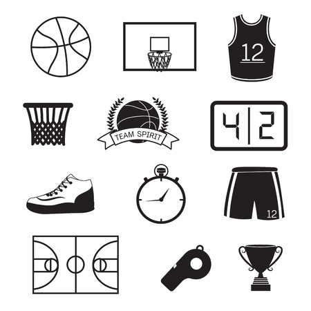 Basketball Icons Setのイラスト素材