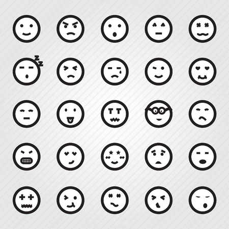 Emotion Faces Icons Collectionのイラスト素材
