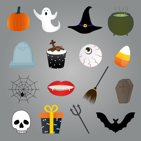 Halloween Items Setのイラスト素材