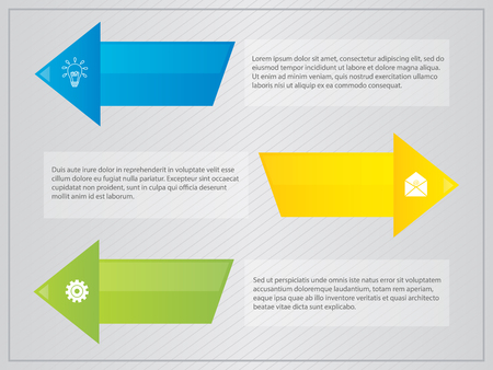 Arrow with border text infographicのイラスト素材