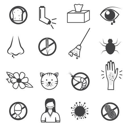 Allergy Icons Setのイラスト素材