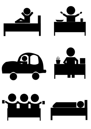 Life cycle performance in a dayのイラスト素材