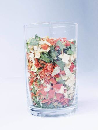 dry vegetables in a glass   の写真素材