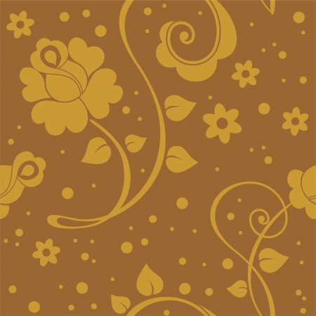 Seamless floral texture with stylized roses for your designのイラスト素材