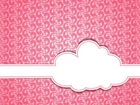 Template frame design for greeting card   Background - seamless pattern のイラスト素材