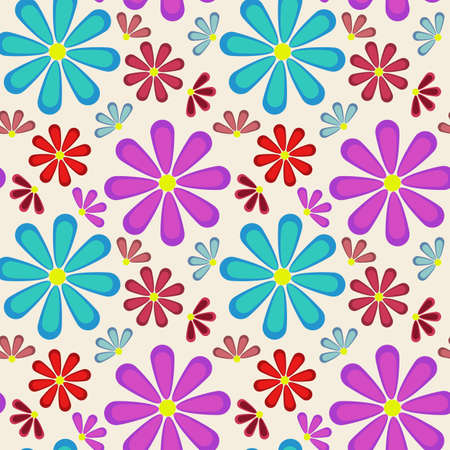 Abstract seamless texture with flowers for backgroundのイラスト素材
