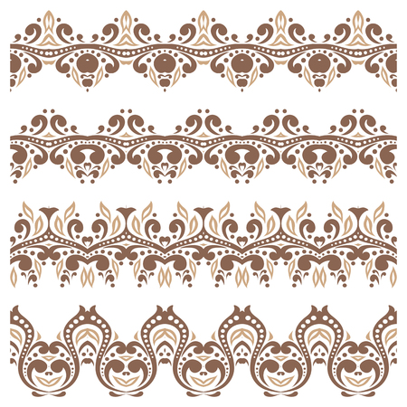 Set of seamless borders.のイラスト素材