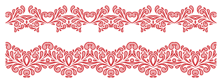 Set of seamless borders. のイラスト素材