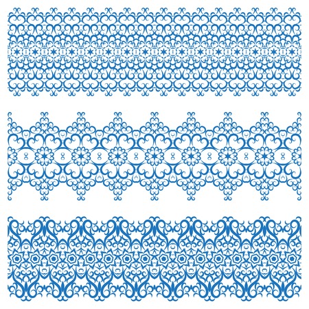 Set of seamless borders. のイラスト素材