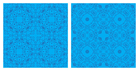 Set of abstract seamless textures. Vector illustration. Design elementのイラスト素材