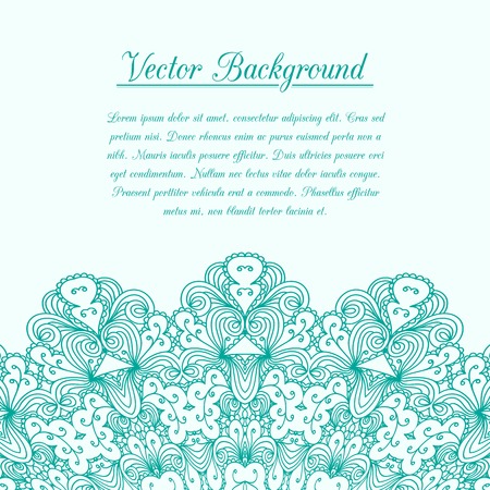 Vintage invitation decoration with lace ornament. Template jewelry detailed lace design. Can be used for packaging, invitations, scrapbooking.のイラスト素材