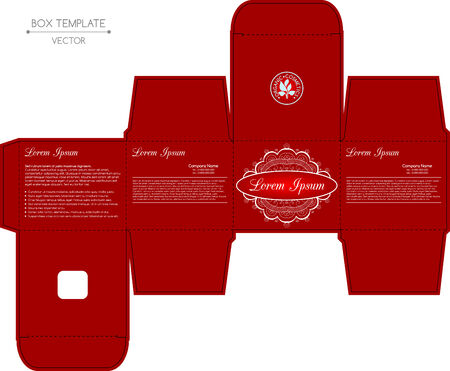 Box design, die-stamping.のイラスト素材