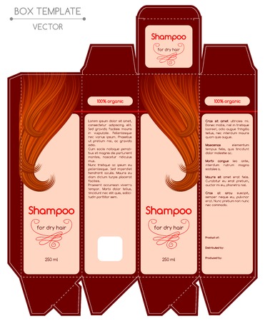 Box design, die-stamping. Vector templateのイラスト素材