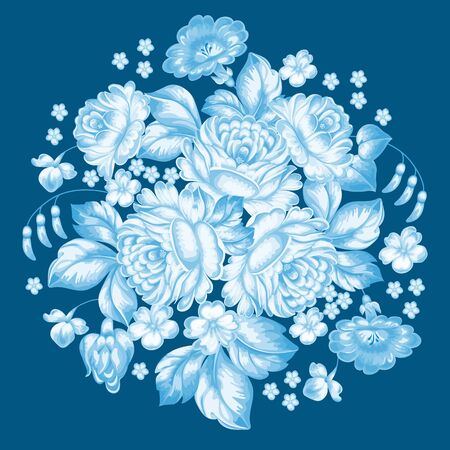 Russian floral ornament.のイラスト素材