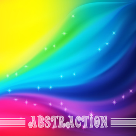 Vector abstract background with blurred bright colorful waves and sparksのイラスト素材