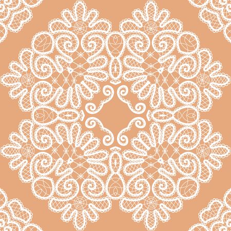 Seamless abstract hand drawn pattern. Vologda lace. Russian styleのイラスト素材