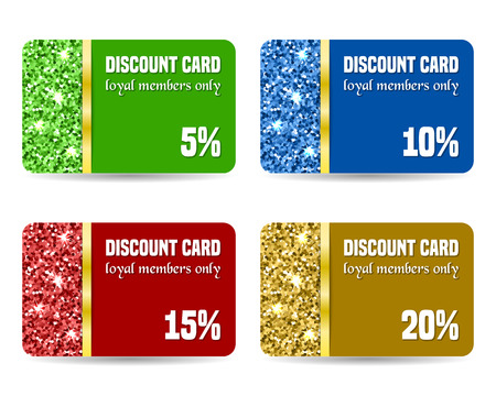 Set of discount card templates. Vector illustrationのイラスト素材