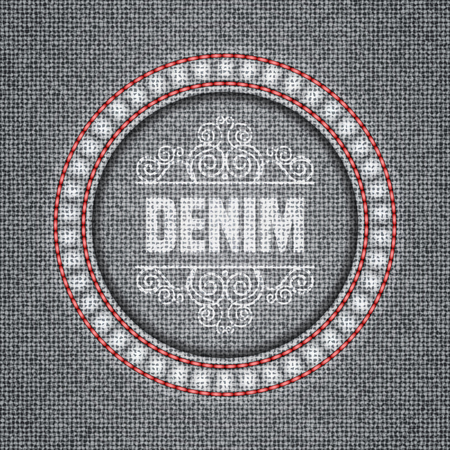 Denim texture background. Realistic denim fabric. Vector illustrationのイラスト素材