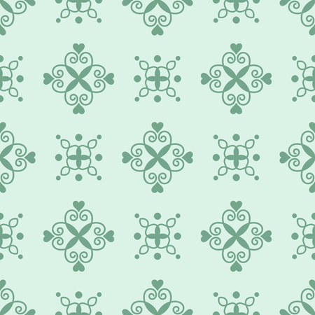 Curly seamless pattern in retro style. Calligraphy design element. Vector illustrationのイラスト素材