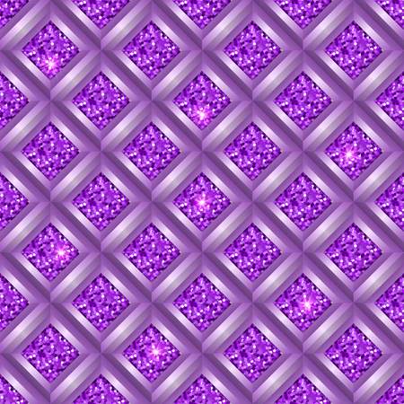 Sparkle glitter geometric background. Seamless vector illustrationのイラスト素材