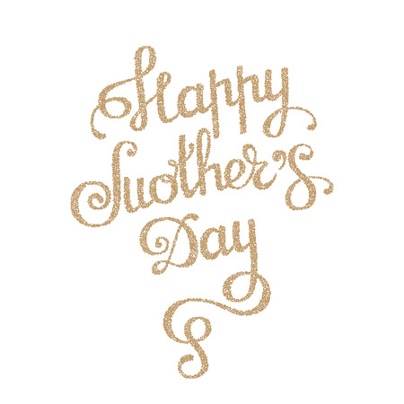 Mothers day card with handwritten text message. Vector illustrationのイラスト素材