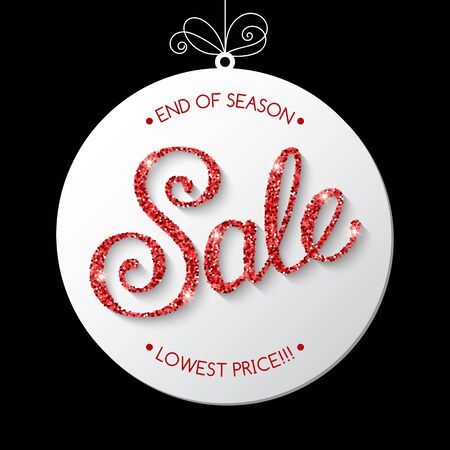 Sale hand lettering for flyer, poster or banner. Sale sign template. Vector illustrationのイラスト素材