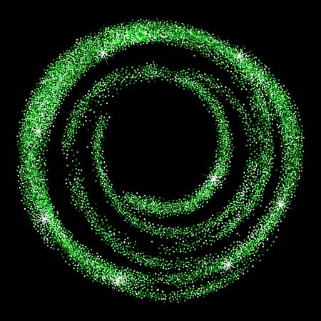 Abstract background made of green sparkling confetti. Vector illustrationのイラスト素材