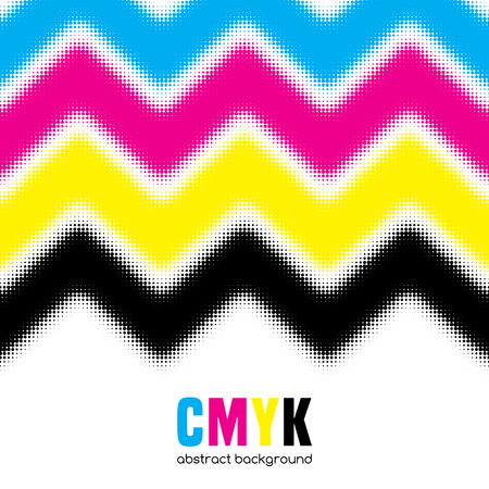 Abstract halftone background in CMYK colors. Vector illustrationのイラスト素材