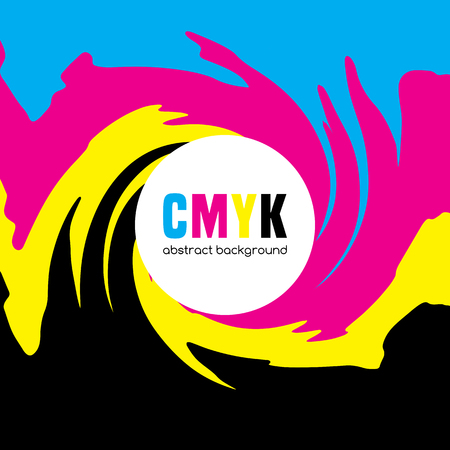 Abstract background in CMYK colors.のイラスト素材