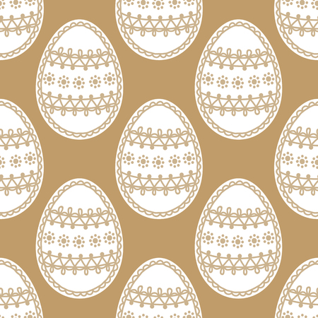 Seamless pattern with easter eggs. Background for greeting card, invitation, wrapping. Vector Illustrationのイラスト素材