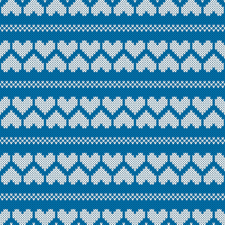 Seamless jacquard knitting pattern. Knitwear texture. Vector Illustrationのイラスト素材