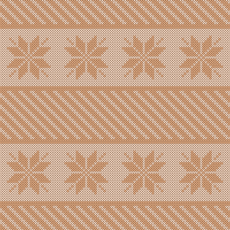 Seamless jacquard knitting pattern. Knitwear texture. Vector Illustrationのイラスト素材