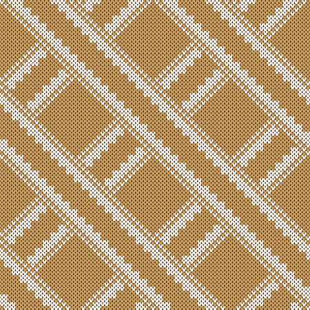 Seamless jacquard knitting pattern. Knitwear texture. Vector Illustrationのイラスト素材