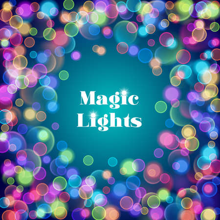 Abstract background with bokeh lights. Vector Illustrationのイラスト素材