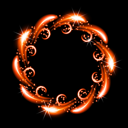 Abstract background with neon lights Vector Illustrationのイラスト素材