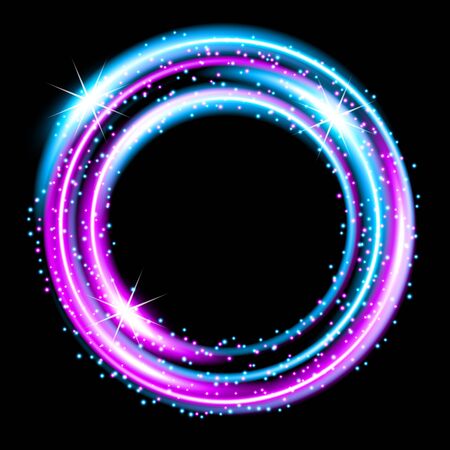 Abstract background with neon lights. Vector Illustrationのイラスト素材