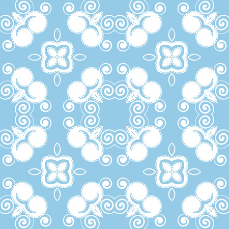 Abstract seamless pattern with curling elements. Vector Illustration.のイラスト素材
