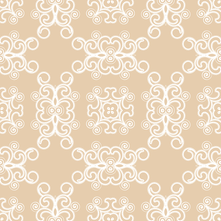 Abstract seamless pattern with curling elements. Vector Illustration.のイラスト素材