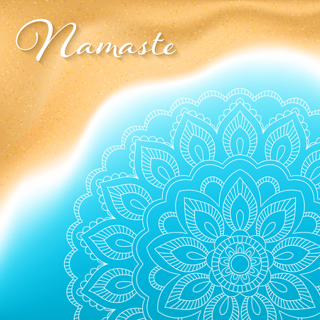 Flyer Or Brochure Template With Hand Drawn Mandala Pattern On