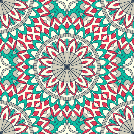 Hand drawn ornamental seamless pattern. Vector Illustrationのイラスト素材